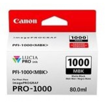 Canon iPF PRO1000 Cartucho Negro Mate PFI-1000MBK