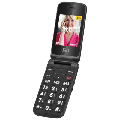 TELEFONO TREVI FLEX PLUS 90 4G FLIP SENIOR PHONE DUAL SCREEN BLACK