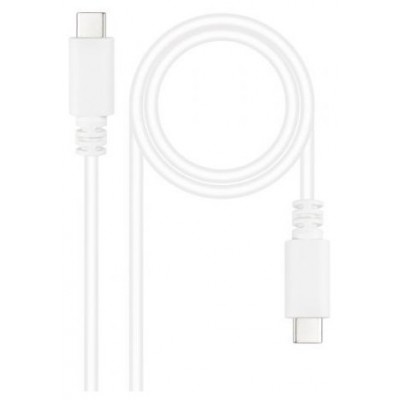 CABLE USB-C 2.0 3A USB-CM-USB-CM 1M NANOCABLE BLANCO