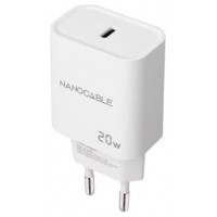 Nanocable Cargador pared USB-C PD 20W Blanco