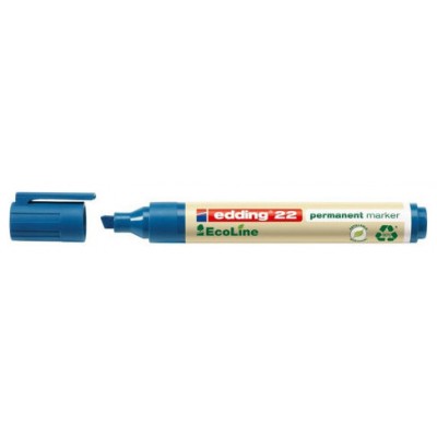 MARCADOR PERMANENTE EDDING ECOLINE 22 COLOR AZUL EDDING 22-003 (MIN10) (Espera 4 dias)