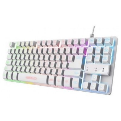 TECLADO GAMING GXT 833W THADO RGB BLANCO TRUST (Espera 4 dias)