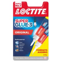 LOCTITE SUPERGLUE-3 ORIGINAL DUO 2X3 BL 3GR+3GR LOCTITE 2640781 (Espera 4 dias)