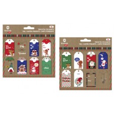 SET 8 TARJETAS COLGANTES NAVIDAD BISMARK 332872 (Espera 4 dias)