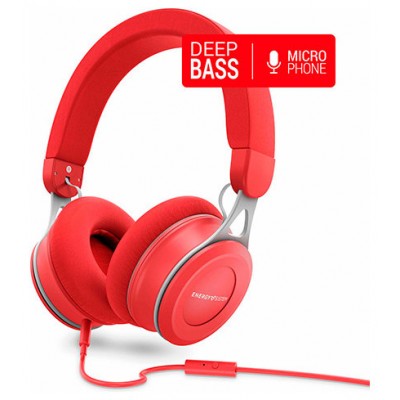 HEADSET ENERGY SISTEM URBAN 3 RED CON MICROFONO, JACK