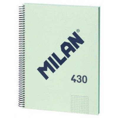 LIBRETA CON ESPIRAL, PAPEL CUADRICULADO, 80 HOJAS A4, SERIE 1918, VERDE MILAN 57143E80GR (Espera 4 dias)