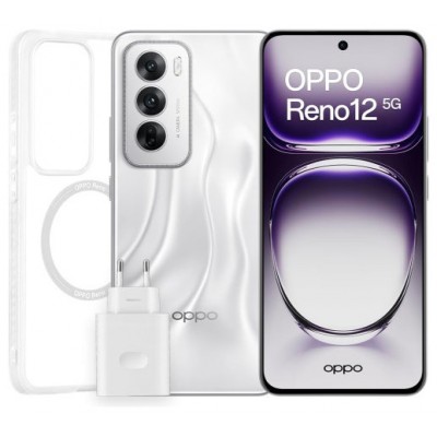 OPPO RENO12 PRO 5G 512GB 12GB SILVER CASE/STIC/CAR 80W/AIR3 (Espera 4 dias)