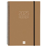 AGENDA 2025 BASIC OPAQUE E10 155X212MM SEMANA VISTA HORIZONTAL MARRON FINOCAM 742764025 (Espera 4 dias)