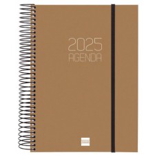 AGENDA 2025 BASIC OPAQUE E10 155X212MM DIA PAGINA MARRON FINOCAM 742914025 (Espera 4 dias)