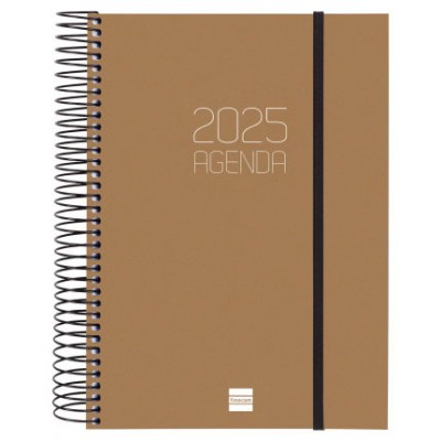 AGENDA 2025 BASIC OPAQUE E10 155X212MM DIA PAGINA MARRON FINOCAM 742914025 (Espera 4 dias)