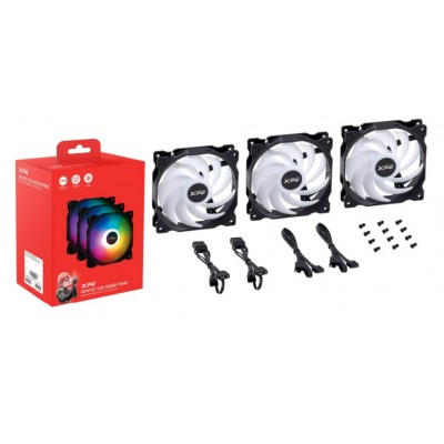 VENTILADOR CAJA XPG VENTO 120MM NEGRO RGB X3