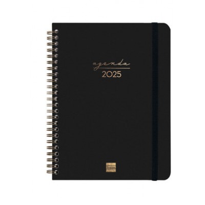 AGENDA 2025 TRENDY ALMA E10 155X212MM SEMANA VISTA HORIZONTAL NEGRO FINOCAM 762020125 (Espera 4 dias)