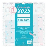 CALENDARIO 2025 PARED TRENDY CHIC ESCRIBIR 300X300MM TURQUESA FINOCAM 787005825 (Espera 4 dias)