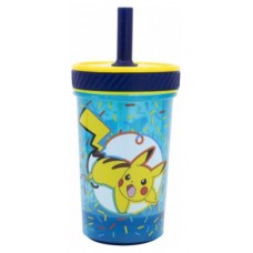 VASO ANTIVUELCO CON PAJITA POKÉMON 370 ML STOR REDSTRING 8087 (Espera 4 dias)