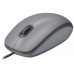 LOGITECH Raton M110 gris con cable USB, 3 botones, Silencioso