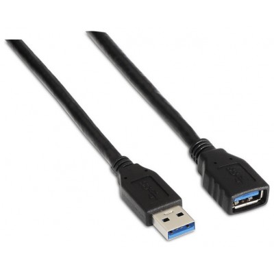 AISENS - CABLE USB 3.0, TIPO A/M-A/H, NEGRO, 2.0M