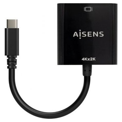 AISENS - CONVERSOR USB-C A HDMI 4K@30HZ, USB-C/M-HDMI/H, NEGRO, 15CM