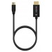 AISENS - CABLE CONVERSOR ALUMINIO USB-C A HDMI 2.1 8K@60HZ, USB-C/M-HDMI/M, NEGRO, 1.0M