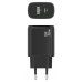 AISENS - CARGADOR GaN 30W, 1xUSB-C PD3.0 QC4.0, 1xUSB-A QC3.0, NEGRO