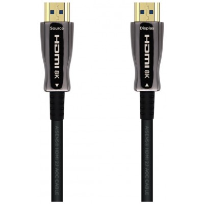 AISENS - CABLE HDMI V2.1 AOC ULTRA ALTA VELOCIDAD / HEC 8K@60HZ 4K@120HZ 4:4:4 48GBPS, A/M-A/M, NEGR