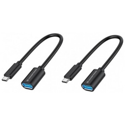 ADAPTADOR USB-C MACHO A USB-A HEMBRA OTG 0.2M PACK 2