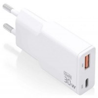 CARGADOR AISENS GAN ULTRA DELGADO 30W USB-C PD3.0 QC4.0 USB-A QC3.0