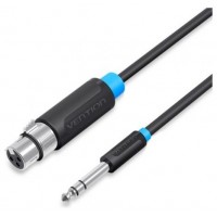 CABLE AUDIO ESTEREO JACK 6.5/M XLR/H 1 M NEGRO VENTION (Espera 4 dias)