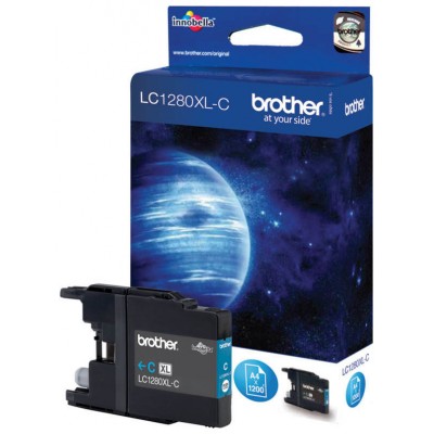 TINTA BROTHER LC-1280XLC CIAN ALTA CAPACIDAD 1.200PAG (Espera 4 dias)