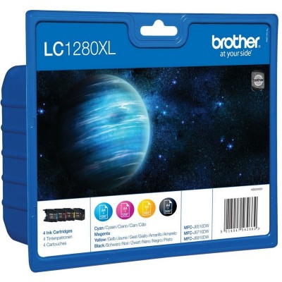 TINTA BROTHER LC1280XL PACK 4 CARTUCHOS BCMY (Espera 4 dias)