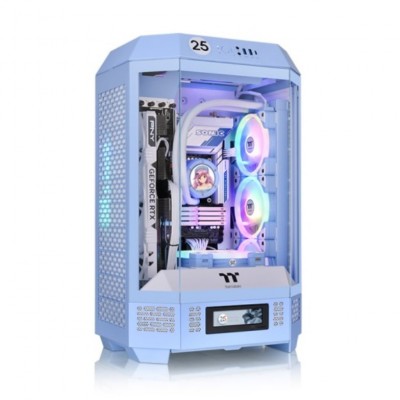 CAJA THERMALTAKE THE TOWER T300 HYDRANGEA BLUE ATX 2XUSB 3.0 SIN FUENTE AZUL