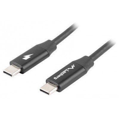 CABLE LANBERG USB C MACHO/MACHO 0.5M QUICK CHARGE NEGRO