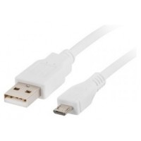 CABLE USB LANBERG 2.0 MACHO/MICRO USB MACHO 1M BLANCO