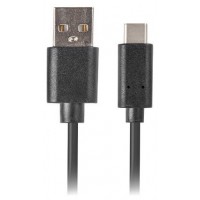 CABLE LANBERG USB C MACHO A USB A 2.0 MACHO 3M QC 3.0 NEGRO