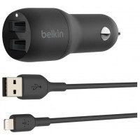 Cargador De Coche Belkin Ccd001bt1mbk Doble Usb-a 24w