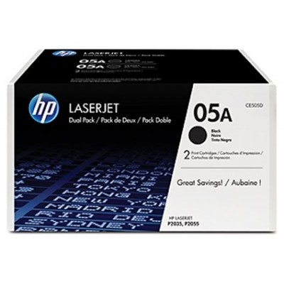 HP Laserjet P2035/2055D/2055DN Toner Negro (Pack 2)