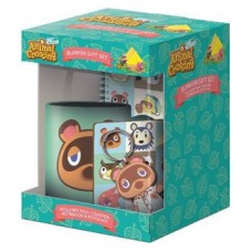 SET DE REGALO TAZA, CUADERNO, LLAVERO Y POSAVASOS ANIMAL CROSSING NEW HORIZON FACES PYRAMID GP85812 (Espera 4 dias)