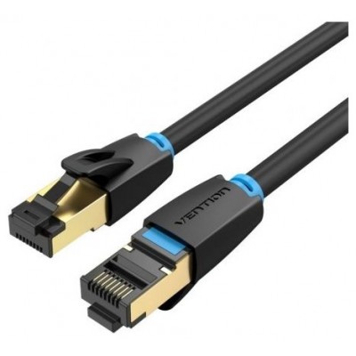 CABLE DE RED LATIGUILLO RJ45 CAT.8 SFTP AWG28 3 M NEGRO VENTION (Espera 4 dias)