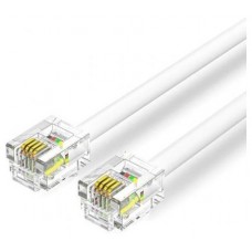 CABLE DE TELEFONO 6P4C BLANCO 20 M VENTION (Espera 4 dias)