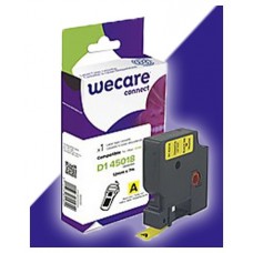 ARMOR WECARE Etiqueta Amarilla Texto Negro para DYMO S0720580  12MM*7M