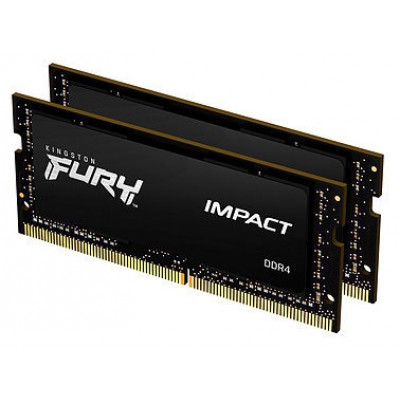 MEMORIA KINGSTON SODIMM FURY IMPACT DDR4 16GB (KIT 2) 2666MHZ  CL15     - KF426S15IBK2/16 (Espera 4 dias)