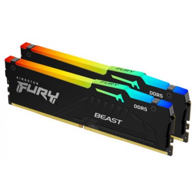 MEMORIA KINGSTON 16GB KIT2 6000MT/S DDR5 CL30  FURY BEAST RGB EXPO - KF560C30BBEAK2-16 (Espera 4 dias)