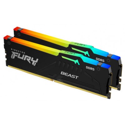 Kingston Technology FURY Beast RGB módulo de memoria 64 GB 2 x 32 GB DDR5 6000 MHz (Espera 4 dias)