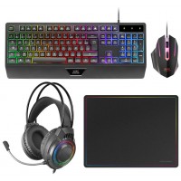 KIT COMBO PACK 4EN1 RGB MCP124 PRO MARS GAMING (Espera 4 dias)