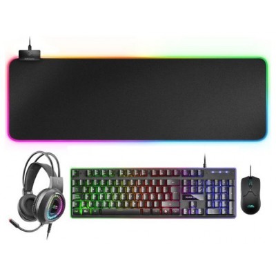 Pack Teclado Mouse Headset Y Alfombrilla Mars Gaming