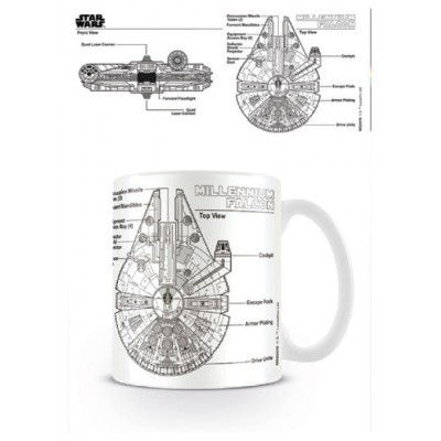 TAZA DESAYUNO STAR WARS PLANO HALCÓN MILENARIO PYRAMID INTERNATIONAL REDSTRING MG23478 (Espera 4 dias)