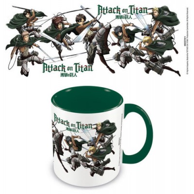 TAZA PERSONAJES ATTACK ON TITAN INTERIOR VERDE 315 ML PYRAMID INTERNATIONAL REDSTRING MGC27411 (Espera 4 dias)