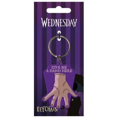 LLAVERO GOMA CHOCA LA MANO WEDNESDAY PYRAMID INTERNATIONAL REDSTRING RK39476C (Espera 4 dias)