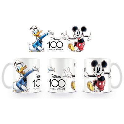 TAZA MICKEY & DONALD DISNEY 100 BLANCA 315 ML PYRAMID INTERNATIONAL REDSTRING MG27702 (Espera 4 dias)