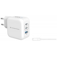 CARGADOR DE PARED CONCEPTRONIC USB-C x2 USB-Ax1