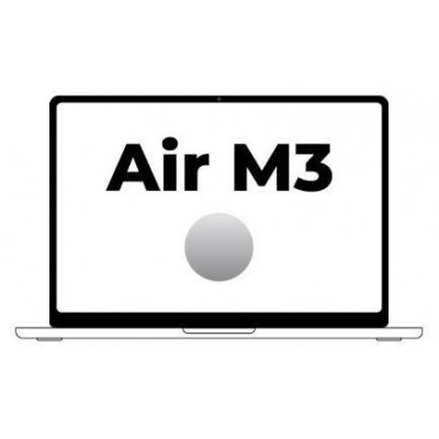 MACBOOK AIR APPLE 15"" M3 10CORE GPU SILVER 256GB MRYP3Y/A (Espera 4 dias)